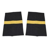 Pilot Uniform Epaulets/Paleteras 1-Bar Gold Metallic Black WAPX700-1GM