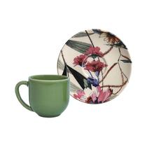 Set de Ceramica Porto Brasil Coup Vitae 35967501 Taza de Cafe 112ML + Plato 12 CM