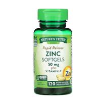 Vitamina Nature's Zinc Softgels 50 MG Plus Vitamin C 120 Capsulas