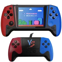 Console Portátil Game Box Q21 de 3.5" com 500 Jogos - Preto/Vermelho/Azul + Controle (Inglês/Chinês)