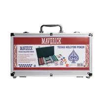 Set de Póker Maverick Texas Hold´Em 300 Fichas + 2 Juegos de 54 Cartas + 5 Dados
