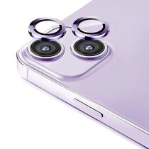 Pelicula Protetora de Vidro para Camera 4LIFE para iPhone 14 / 14 Plus / Aneis de Metal / Anti-Riscos - Um Conjunto (2 Pecas) - Purple