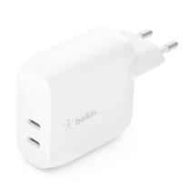 Carregador / Adaptador de Parede Belkin Dual Wall Charger 20W USB-C / USB-C PD 40W (WCB006VFWH)- Branco