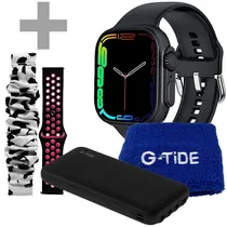 Smartwatch G-Tide Style SWA017 com Bluetooth - Preto + Carregador Portátil