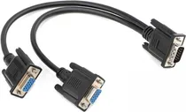 Cabo Adap VGA Macho e 2 Saidas VGA Femeas