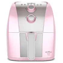 Fritadeira Elétrica Britânia Air Fryer BAFE53 - 1500W - 5.5L - 220V/60HZ - Rosa e Prata