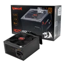 Fonte Redragon RGPS GC-PS002 ATX 600W 80 Plus Bronze PFC Ativo - Preto