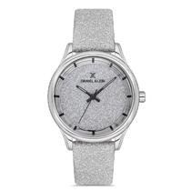 Relogio Analogico Feminino Daniel Klein DK.1.12667-1 Premium Ladies / Pulseira de Couro - Prata Glitter