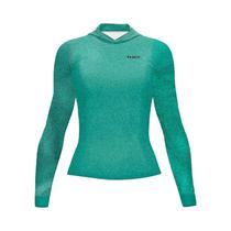 Remera de Pesca Con Capucha Sunflex Sport Raglan DRY-Fit Verde Menta