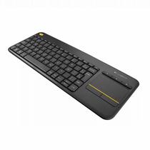 Teclado + Touchpad Logitech K400 Plus Wireless / Espanhol - Preto (920-007123)