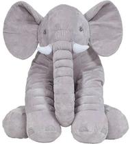 Almofada de Pelucia Elefante Gigante Buba 7561 Cinza (60CM de Altura)