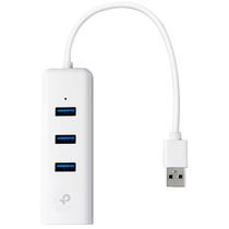 Adaptador USB TP-Link UE330 3-Port USB 3.0 Hub Ethernet - Branco