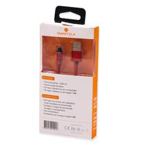 Cabo USB-A/USB-Lightning Smartzla Magnetico 1 Metro / 2.4A / Carregamento Rapido - Vermelho