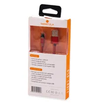 Cabo USB-A/USB-Lightning Smartzla Magnetico 1 Metro / 2.4A / Carregamento Rapido - Vermelho