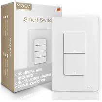 Interruptor de Luz Inteligente Moes ZS-B-US2 Zigbee Wifi 2 Botoes - Branco