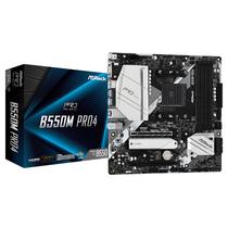 Placa Mãe Asrock AM4 B550M PRO4 / DDR4 / HDMI / VGA / DP / USB-C / Lan / Som