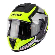 Capacete Axxis Hawk SV Judge B3 - Fechado - Tamanho L - com Oculos Internos - Matt Fluor Yellow