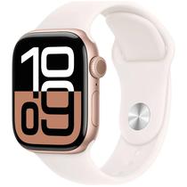 Apple Watch Series 10 de 42MM MWWH3LW/A GPS s/M - Caixa Aluminio Rose Gold / Sport Band