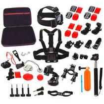 Kit de Acessorios para Cameras de Acao 3 En 1 Gopro Quanta QTSC700 - Preto