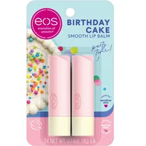 Bálsamo Labial Eos Lip Natural Birthday Cake - Quantidade 2