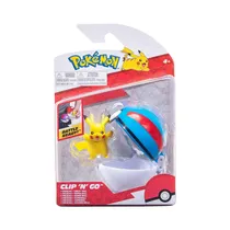 Figuras Jakks Pacific Pokémon Clip 'N' Go Pikachu + Great Ball PKW2660