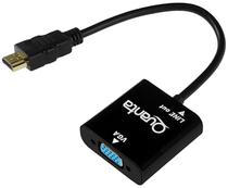 Adaptador HDMI Macho A VGA Femea com Audio Quanta QTHDV34