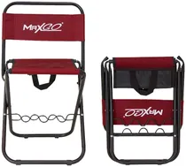Cadeira Dobrável Maxgo com Soporte para Vara - Vermelho