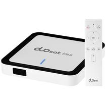 Receptor Fta Duosat Pulse 4K Ultra HD com Iptv de 32GB/2GB Ram - Branco/Preto