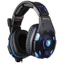 Headset Gamer Sades Knight Pro SA-907PRO com Fio - Preto Azul