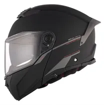 Capacete MT Helmets Atom 2 SV Solid A1 - Articulado - Tamanho L - com Óculos Interno - Preto Mate
