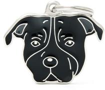 Medalha de Identificacao Myfamily Friends Cao Amstaff Preto MF80BLACK