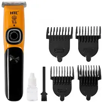 Máquina de Tosa HTC AT-767 5 Watts Recarregável - Preta/Laranja