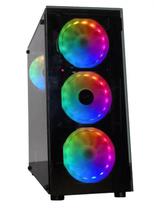 Gabinete Sate 1430K Gamer 4FAN Preto ATX