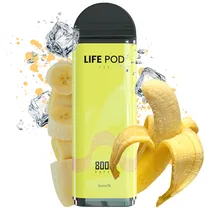 Vape Descartável Life Pod Eco 8000 Puffs com 50MG Nicotina - Banana Ice