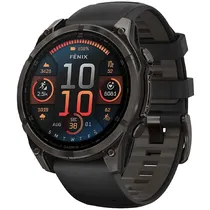 Smartwatch Garmin Fenix 8 Amoled Sapphire 010-02904-20 47 MM com GPS/Wi-Fi - Preto/Cinza