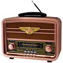 Radio Portatil Megastar RX939BT A Pilha - Rosa/Marrom