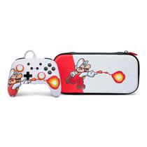 Controle Powera Enhanced Wired Fireball Mario Bundle Sem Fio para Nintendo Switch + Case - PWA-A-02251