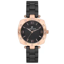 Relógio Analógico Feminino Daniel Klein DK.1.12688-6 Premium Ladies / Pulseira de Aço Inoxidável - Preto/Rose Gold