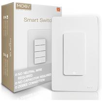 Interruptor de Luz Inteligente Moes ZS-B-US1 Zigbee Wifi 1 Botao - Branco