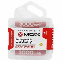 Pilha Recargável Mox AAA MO-B4AAA30 4 Unidades Mox 3000MAH 1.2V