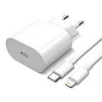 Carregador de Parede Apple MHJE3 Replica 20W USB-C + Lightning para iPhone MTL138663 - Branco