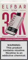 Vape Descartavel Elf Bar TE30K Dragon Strawnana 30000 Puffs