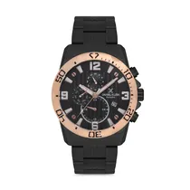 Relógio Analógico Masculino Daniel Klein Exclusive DK.1.12593-6 - Preto/Rosa Ouro