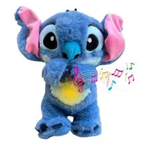 Boneco Pelucia Stitch Que Respira - Con Pilha AAA 3 - Azul