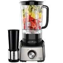 Liquidificador Britânia BLQ1380 Inox 1.200 Watts 12 Velocidades + Pulsar 220V ~ 50/60 HZ - Preto/Prata