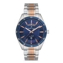 Relogio Analogico Masculino Daniel Klein DK.1.12735-5 Premium Gents / Pulseira de Aco Inoxidavel - Prata/Azul