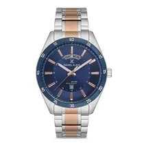 Relogio Analógico Masculino Daniel Klein DK.1.12735-5 Premium Gents / Pulseira de Aço Inoxidável - Prata/Azul