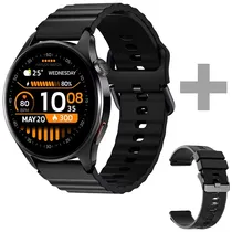 Relogio Haylou Watch 4S HF012 com GPS/Bluetooth - Preto + Pulseira