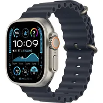 Apple Watch Ultra 2 (GPS +Cellular Caixa de Titânio Em Prata e Correia Esportiva Em Cor Navy Ocean 49 MM MX4D3BE/A