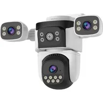 Camera de Segurança IP Xion XI-CCTV300 / Triplo / 1080P / Wifi / App O-Kam Pro - Branco/ Preto